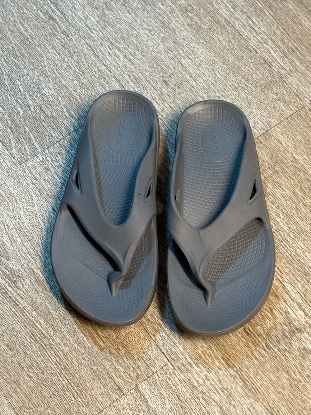 OOFOS GRAY OORIGINAL FLIP FLOP SANDALS